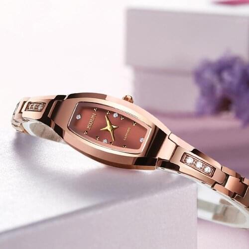 Quartz Watchs Simple Fashion Bracelet Quartz Watch Tungsten Steel Waterproof Womens Watch 6530
