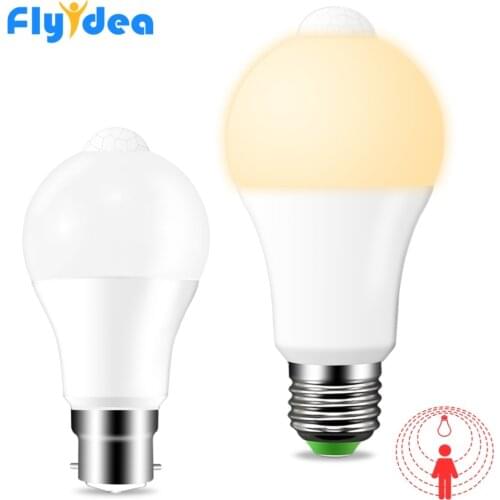 E27 B22 PIR Sensor Bulb Motion Sensor Bulb LED Dusk to Dawn Light Bulb IP42 12W 18W AC 110V 220V gate corridor Smart Night Light