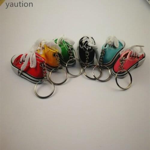 Hot! New 2020 Canvas Mini Hi Top Sneaker Tennis Shoe Key Chain Friends gift