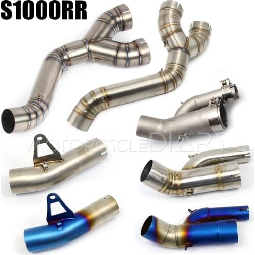 Motorcycle Exhaust Racing Modified Slip on Mid Middle Link Pipe For BMW S1000RR S 1000 RR 1000RR S1000R HP4 Escape Moto Pit Bike