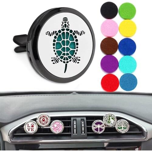 Car Air Freshener Car Perfume Diffuser Clip Air Auto Vent Freshener Turtle Aromatherapy Diffuser Essential Oil Perfume Locket
