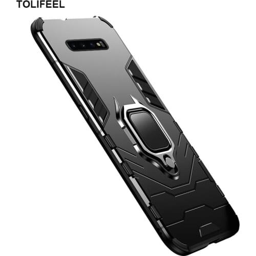 Shockproof Armor Case For Samsung Galaxy S10 Plus S10E S10 Lite Case Stand Holder Magnetic Ring Phone Back Cover For Samsung S10