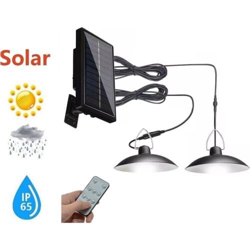 Retro Lampshade Solar Pendant Chandelier solar Light Outdoor Garden Decoration Fence Stair Pathway Yard Sunlight Security Wall L