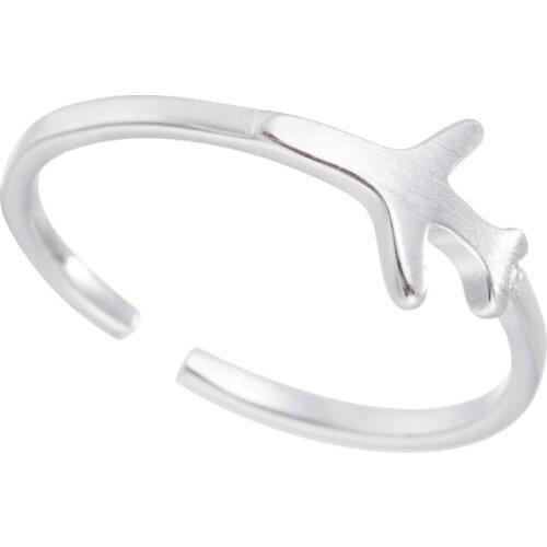 Shuangshuo Elegant Opened Airplane Ring Wedding Rings for Women Engagement Ring Crown Jewelry Female Ring bague homme anillos