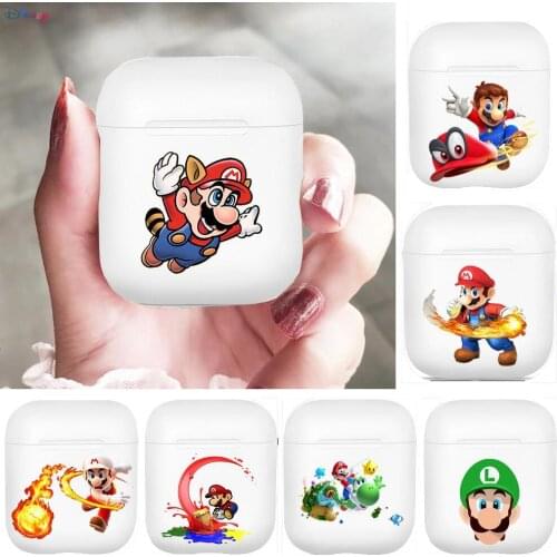 Cute cartoon m-mario For Apple Airpods 1/2 Cases Protective Bluetooth Wireless Earphone Cover For case Cases pro