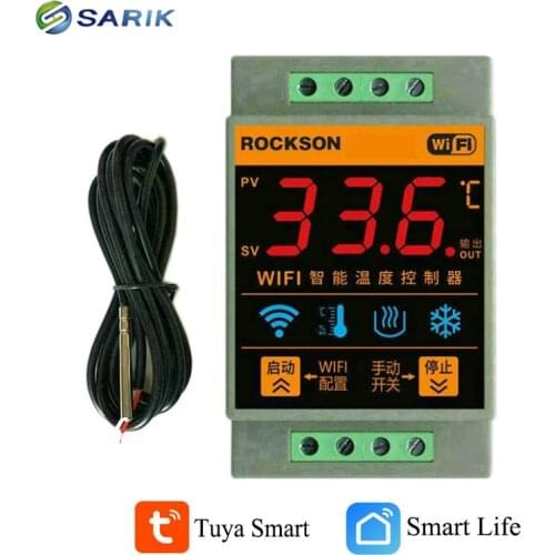 Tuya Smart Life WIFI Temperature Sensor Heating Boiler Cool Controller Remote Switch Thermometer Thermostat Alarm App Control