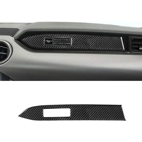 Compatible sticker carbon fiber passenger copy decorative cover accessories for Ford Mustang 2015 2016 2018 2019 2020