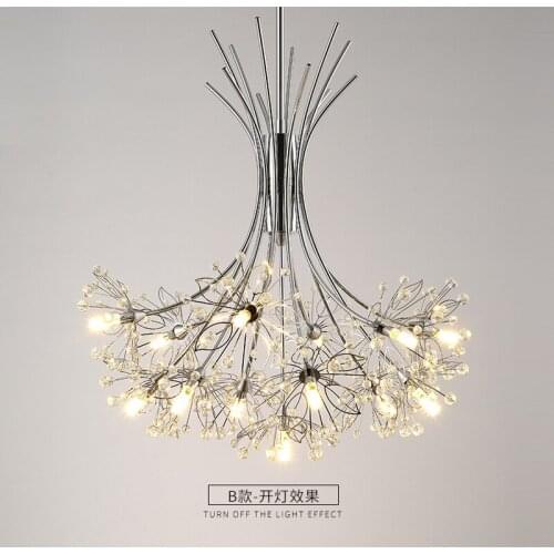 Modern LED chandelier lighting Nordic restaurant pendant lamps bedroom fixtures dining room crystal hanging lights