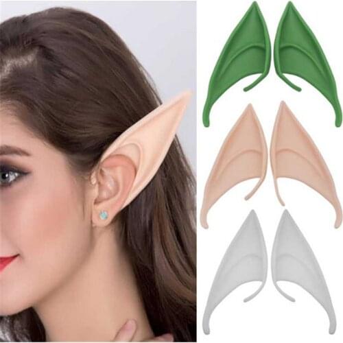 2020 Christmas Halloween Latex Elf Ears Party Prop Fairy Pixie Cosplay Tool Fancy Dress Ears Accessory Party Photobooth Prop