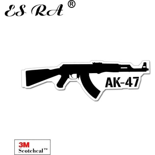 Laptop Stickers Waterproof Vinyl AK47 Pegatinas Military Black Decals for Car Motor Pitcher Fridge Skateboard Luggage Decorate