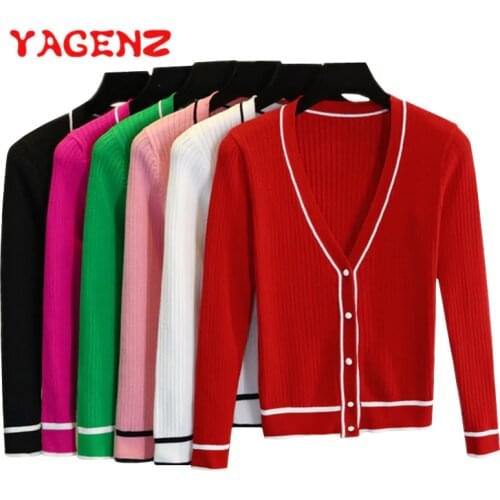 Женские трикотажные кардиганы YAGENZ China At AliExpress