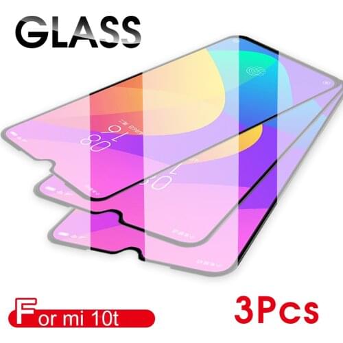 3Pcs Tempered Glass For Xiaomi Mi 10t Mi 10 Mi9 Lite Pro mi10 Screen Protector For Xiaomi Poco X3 NFC Glass Film Tempered Glass