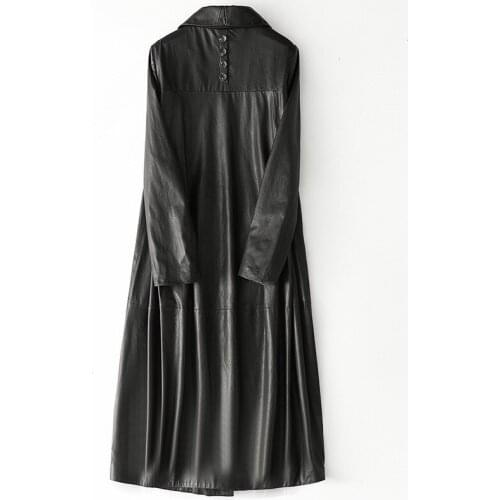 100% Genuine Leather Jacket Women Spring Autumn Sheepskin Coat Female Winter Long Real Leather Windbreaker Overcoat Zy01