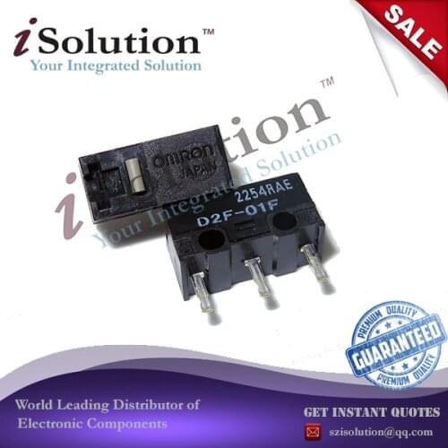 10PCS/lot Mouse micro switch D2F-01F 0.74N Gray point Gold alloy contacts