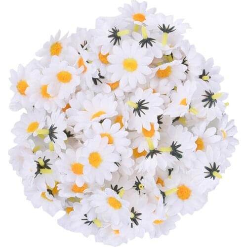 100pcs/lot 12 Different Colors Artificial Gerbera Daisy Head Silk Flower Home Wedding Decor Bouquet Party Home Decoration