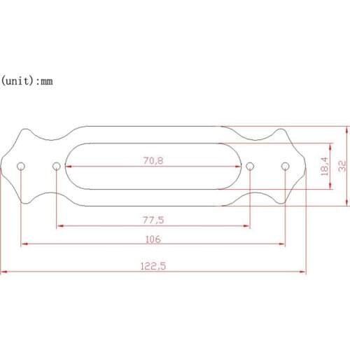 Guitar Pickup Plates Cover Pad Acoustic Guitar Accessory Pack of 2 Black