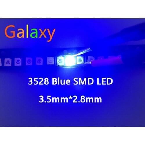 4000PCS 1210 3528 SMD LED Ultra Bright Blue Light Diode 470-475NM 3.0-3.6V Chip led lamp high lighting