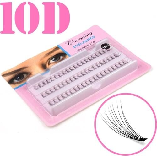 60pcs/Box 8/10/12/14mm Individual Lashe Black Natural Fake False Eyelash Long Cluster Extension Professional Makeup Grafting