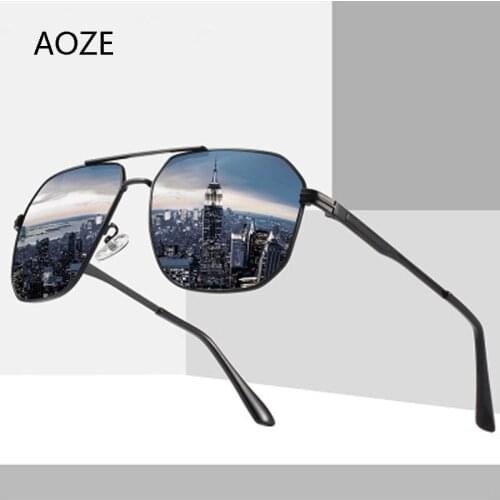 2020 AOZE brand Alloy polarized Pilot glasses UV400 male mirror womens sunglasses for men sunglasses gafas de sol hombre