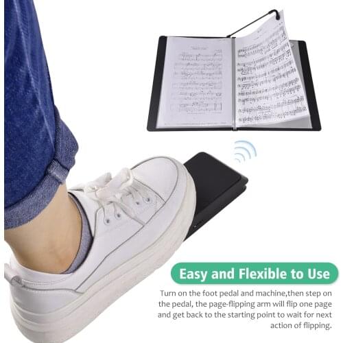 Meideal MAF-20 Automatic Music Book Page Turning Machine Page Turner with A4 Size Paper Holder Built-in Rechargeable Battery