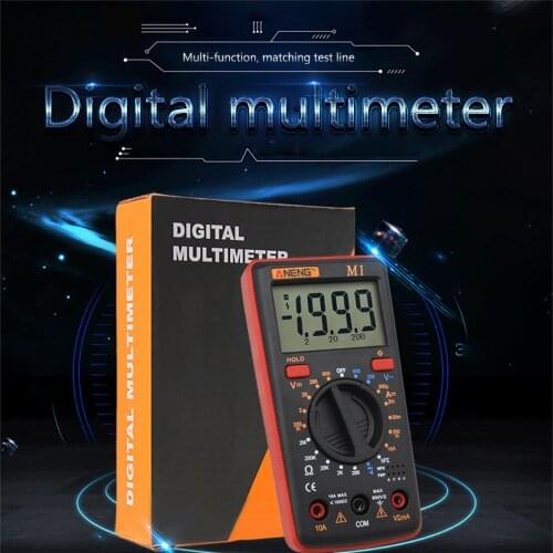 M1 Digital Multimeter tester Auto AC/DC Ammeter Voltmeter Ohm Portable Meter with LCD backlight Transistor Test multi meter