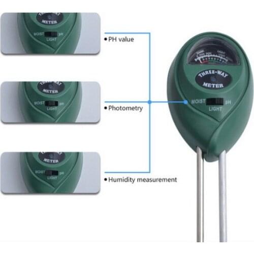 DHL 60pcs/lot new 3 in 1 Soil PH Meter and Moisture Sensor Meter Tester for Outdoor & Indoor Plants Gardens & Grass Lawn