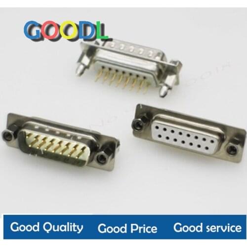 DP15 male/female head, white glue, harpoon, two rows of 15-pin straight feet, rivet nut DB15 in-line welding plate socket