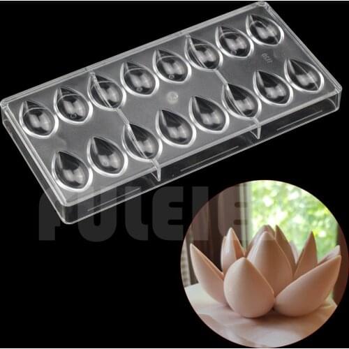 3D Lotus shape polycarbonate Chocolate mold, kitchen tools cake candy PC chocolate mould baking pastry tools