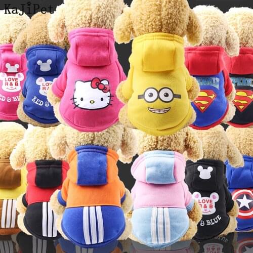 Cartoon Pet Dog Clothes For Small Dogs Winter Warm Fleece Cute Dog Clothes For Small Dogs Chihuahua Soft Dog Coats Jacket Winter