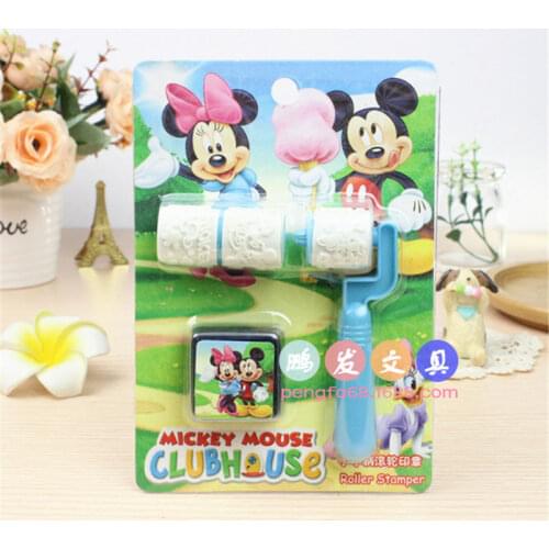 Mickey Mouse Stamper Stamp Set Craft Stamps Stationery Set Kid Snow Party Supplies Stamp Gifts DIY Cartoon Seal