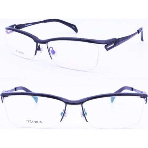 1194T high end quality pure titanium half-rim optical IP vacuum eletroplating designer optical eyeglasses frame for businessmen