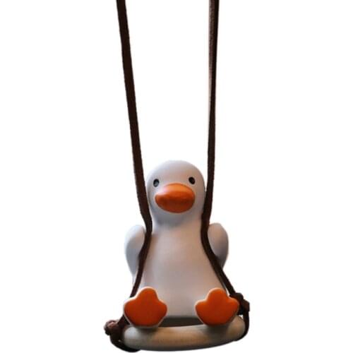 Little Duck Swing Pendant With Hanging Rope Car Ornament Bag Personal Belongings Bring Good Luck Fancy Home Decoration