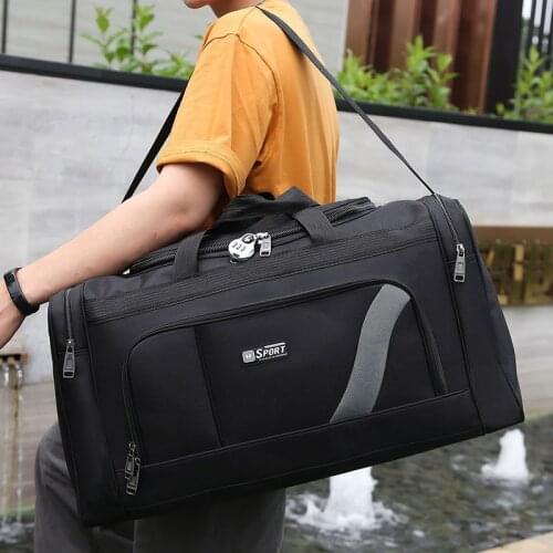 New Fashion Oxford Casual Duffle Bag Multi-pocket Large Capacity Travel Bags Luggage Bag Sport Handbag Black Gray Khaki XA283F