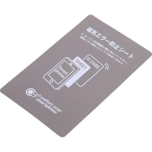 Grey Anti-Metal Magnetic NFC Sticker Paster for iphone Cell Phone Bus Access Control Card IC Card Protection Supplies