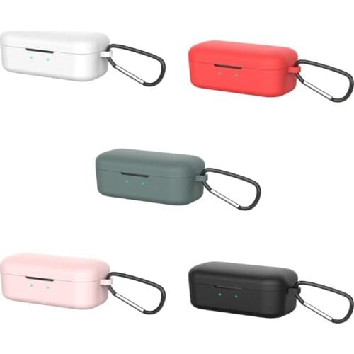 K5DB Earphone Silicone Protection Case Cover for Qcy T5 - Wireless Bluetooth Protective Carrying Pouch Storage Bag with