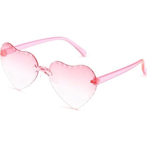 Gradient Cartoon Heart Childrens Sunglasses Women Men Sun Glasses Fashion Coated Outdoor Glasses Internet Celebrity Recommend