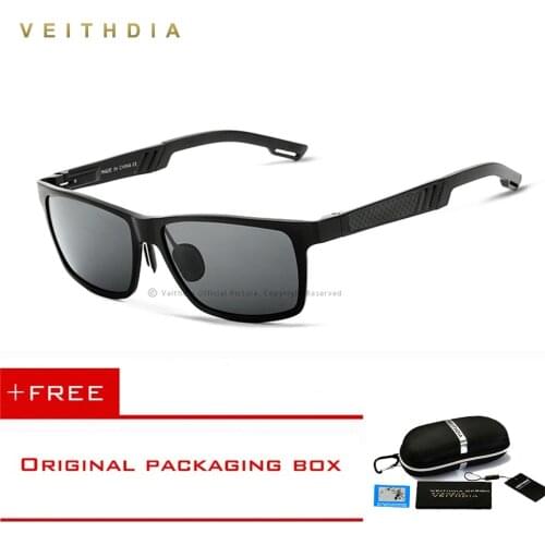 VEITHDIA Aluminum Polarized Lens Sunglasses Men Mirror Driving Sun Glasses Glasses Square Eyewear Accessories shades 6560