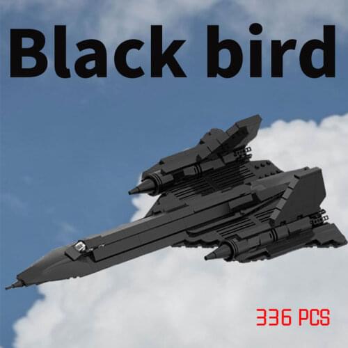 MOC Building Block Maker Military Series Blackbird Fighter Modern Military Assembly Model Kid Toy DIY Build Blocks Birthday Gift