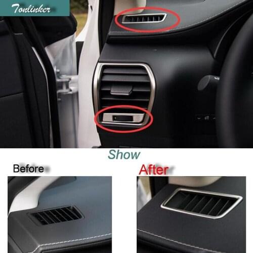 Tonlinker Cover Case Stickers for Lexus NX200 300H 200 2014-16 Car Styling 4 PCS Stainless steel the Outlet cover case sticker