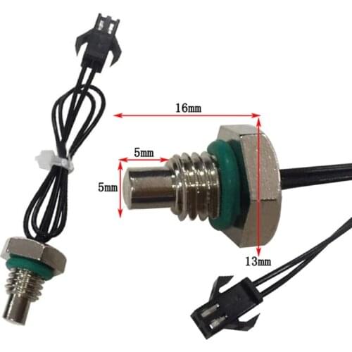 Y98B NTC Thermistor Temperature Sensor M8 Thread Probe Cable Tube Clamp Type Line Length 150mm SM-2YV