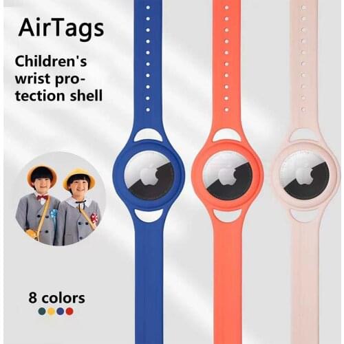 Protective Cover for Apple AirTag Finder Location Tracker Holder with Silicone Anti-Scratch Watch Straps Easy to Attach for Kids