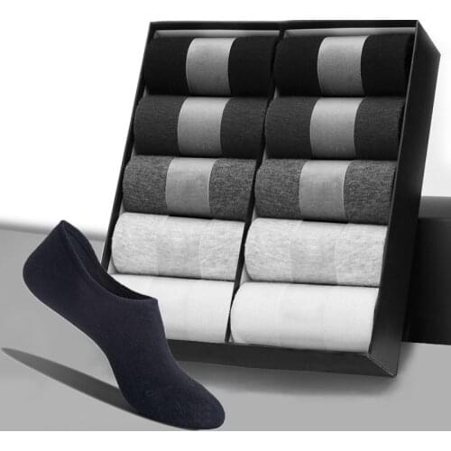 10pairs/Lot 2021 Mens Solid Color Invisible Socks Cotton Summer New Style All-Match Thin Original Shallow Socks Gift For Man