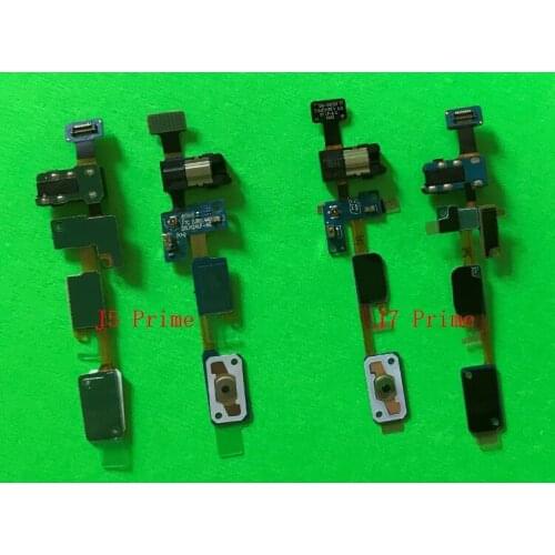 10pcs Home Button Flex Cable With Headphone Jack for Samsung Galaxy ON5 J5 Prime G5700 ON7 J7 Prime G6100 Replacement Parts
