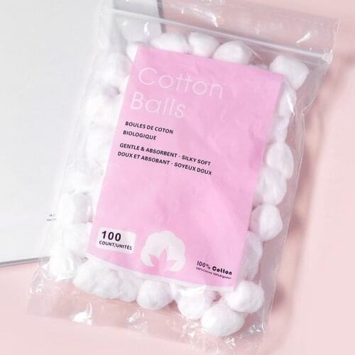 100pcs/pack Cotton Balls Nail Polish Remover Cleaning Tool Cleaner Nail Art Manicure Tools