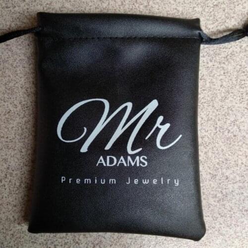 100pcs small drawstring bags 11*11cm PU leather jewelry bag wholesale cheap gift pouches with hot stamp logo for jewelry storage