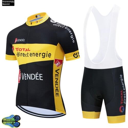 2020 Total Direct Cycling Clothing Bike Jersey Quick Dry Mens Bicycle Clothes Summer Team Cycling Jerseys Gel Bike Shorts Set