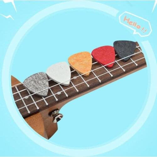 2021 5Pcs/Lot Guitar Pick Felt Ukulele Pick Acoustic Electric Bass Thickness Guitar Pick Plectrum Guitarra Musical Instrument
