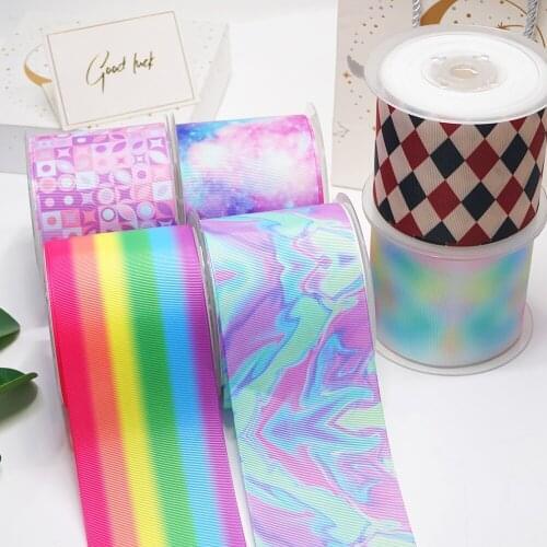 3 Inch 75 mm Cartoon Printed Grosgrain Ribbons For Hair Bows Craft Suppliers 53307