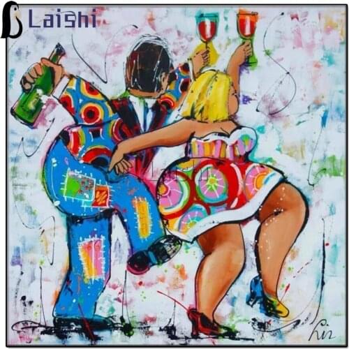 5D diy Daimond Painting Abstract doodle couple Sexy fat beauty woman 3d diamond painting Round rhinestones diamant painting