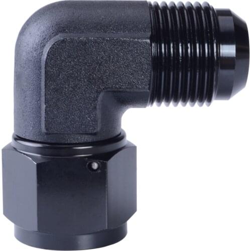 Aluminum AN 12 AN-12 90 Degree Coupler Union Fitting Adapter Female To Male Flare Swivel Apapter Anodized Red Black Blue Fitting